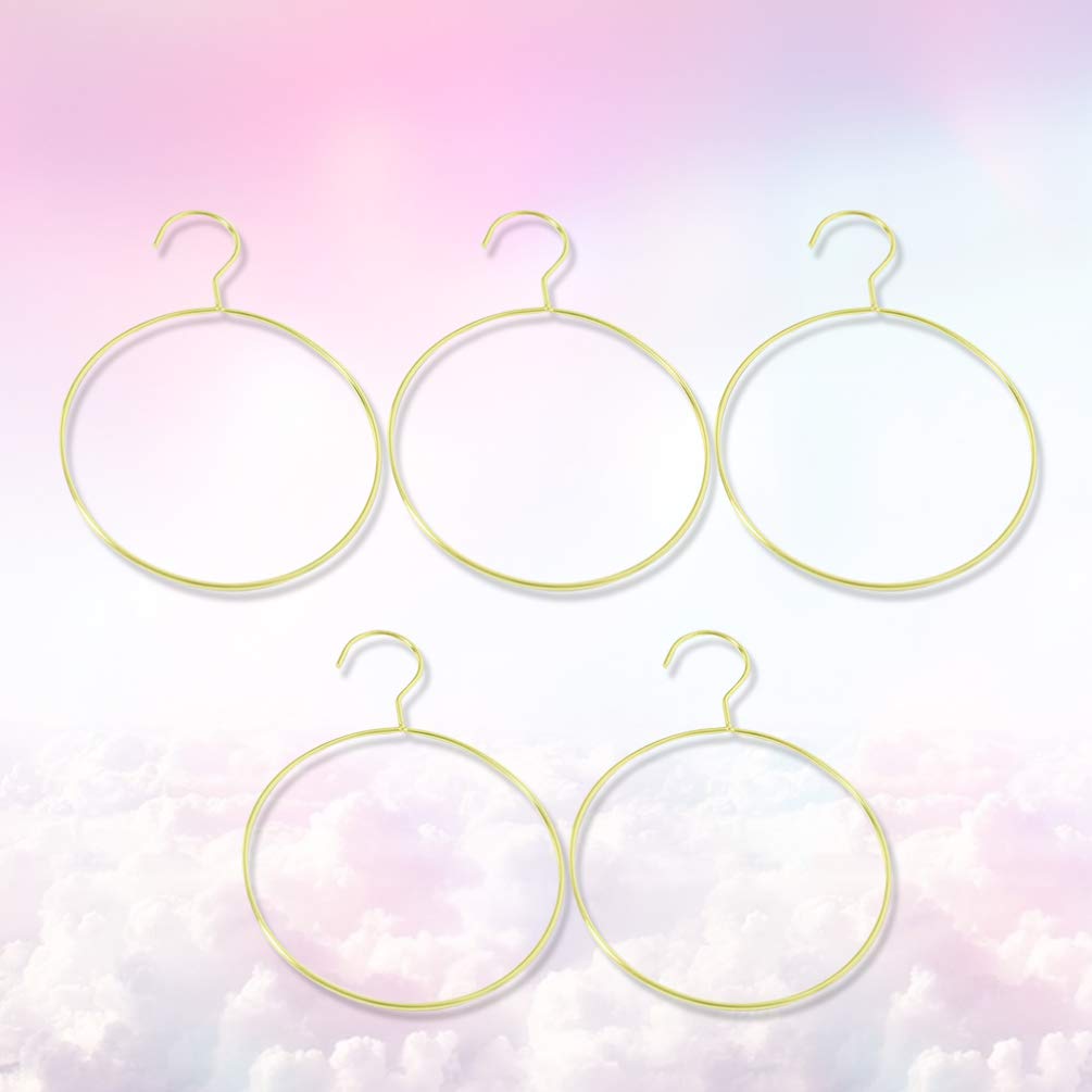 Zerodeko Heavy Duty Hangers 5Pcs Round Circle Hanger Space- Saving Hanger Thong Underwears Display Ring Hanger Display Hoop Rack