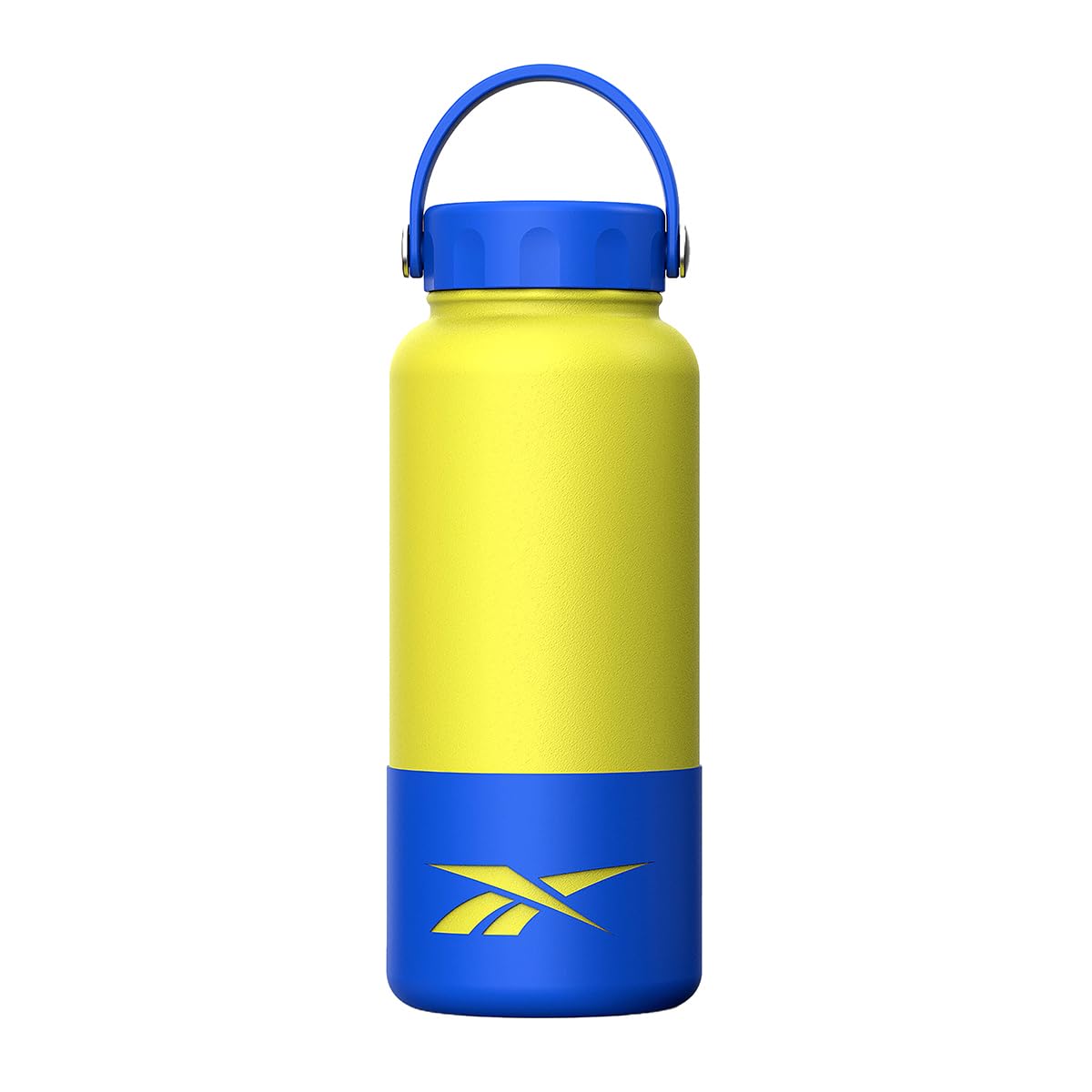Reebok Stainless Steel Wide Mouth Water Bottle With Flex Cap | Insulated Reusable Sports Travel Mug, BPA Free (Pack of 1, 32 oz,