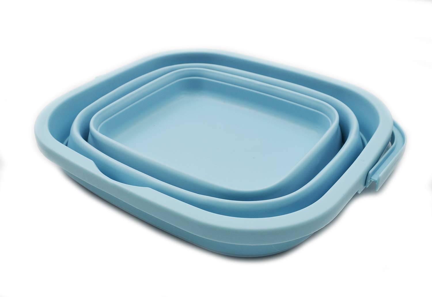 SAMMART 11L (2.9 Gallon) Collapsible Rectangular Handy Basket/Bucket (1  White/Sea Angel)