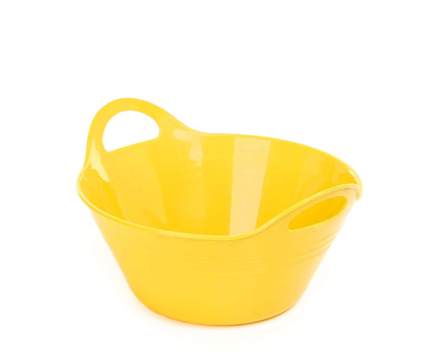Mintra Home Plastic Bowls with Handles (1.8L Medium 2pk  Yellow)