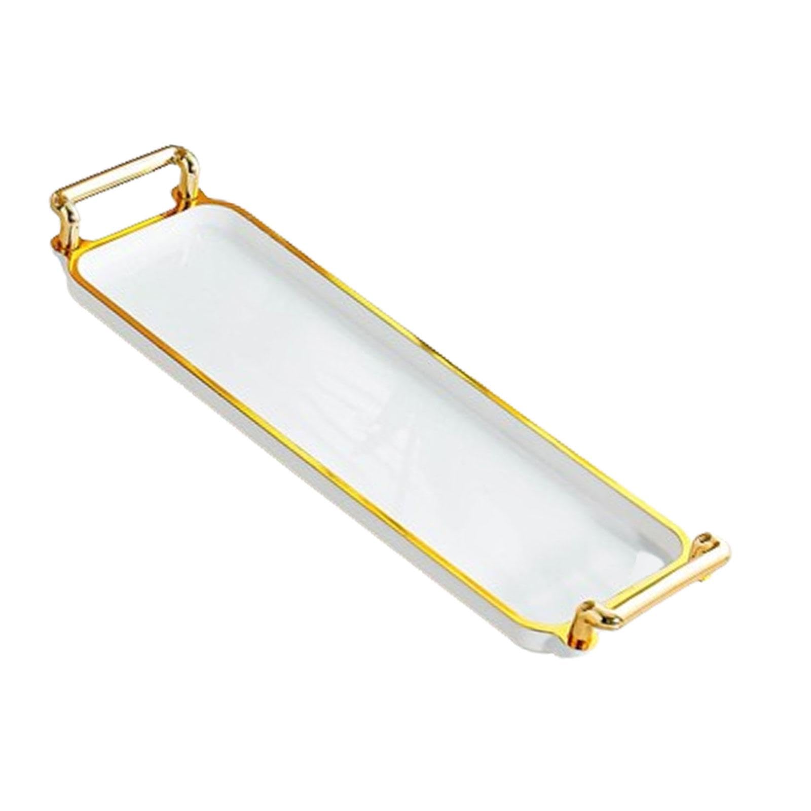 Trendynest Fruit Snack Plate With Handles Coffee Table Decor Tray For Party Table Decor
