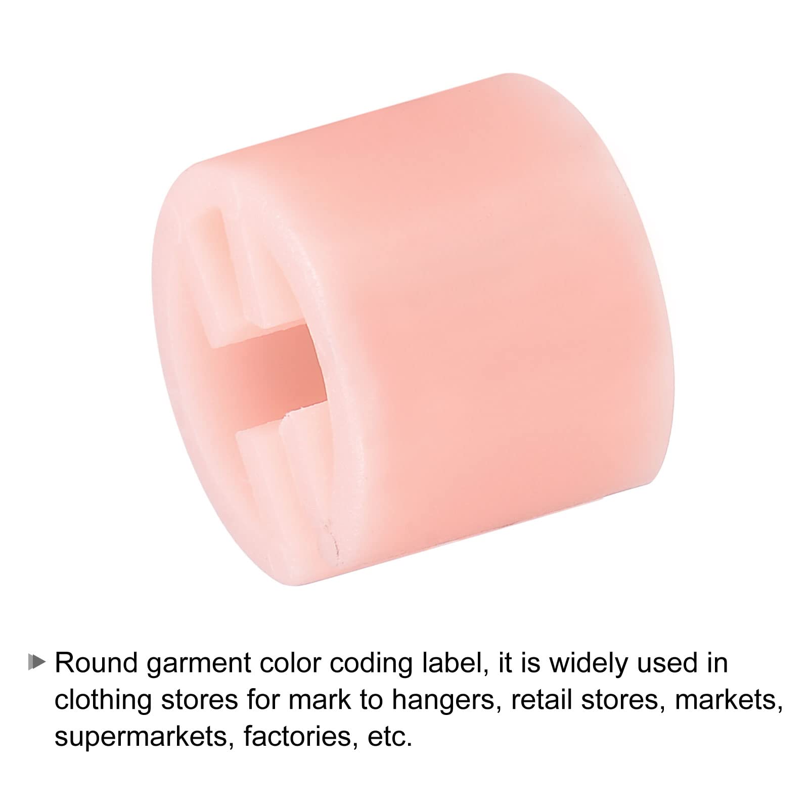 Meccanixity Clothes Hanger Marker Blank Fit 3.5Mm Rod For Garment Color Coding Pink Count 100