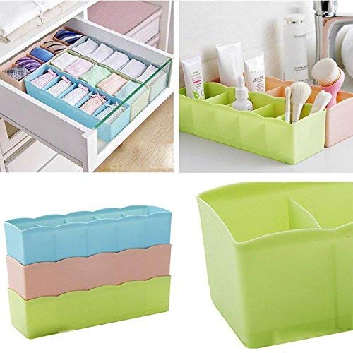 Diniva Socks Undergarments Storage Drawer Organiser Set Of 4, (Colour May Vary)