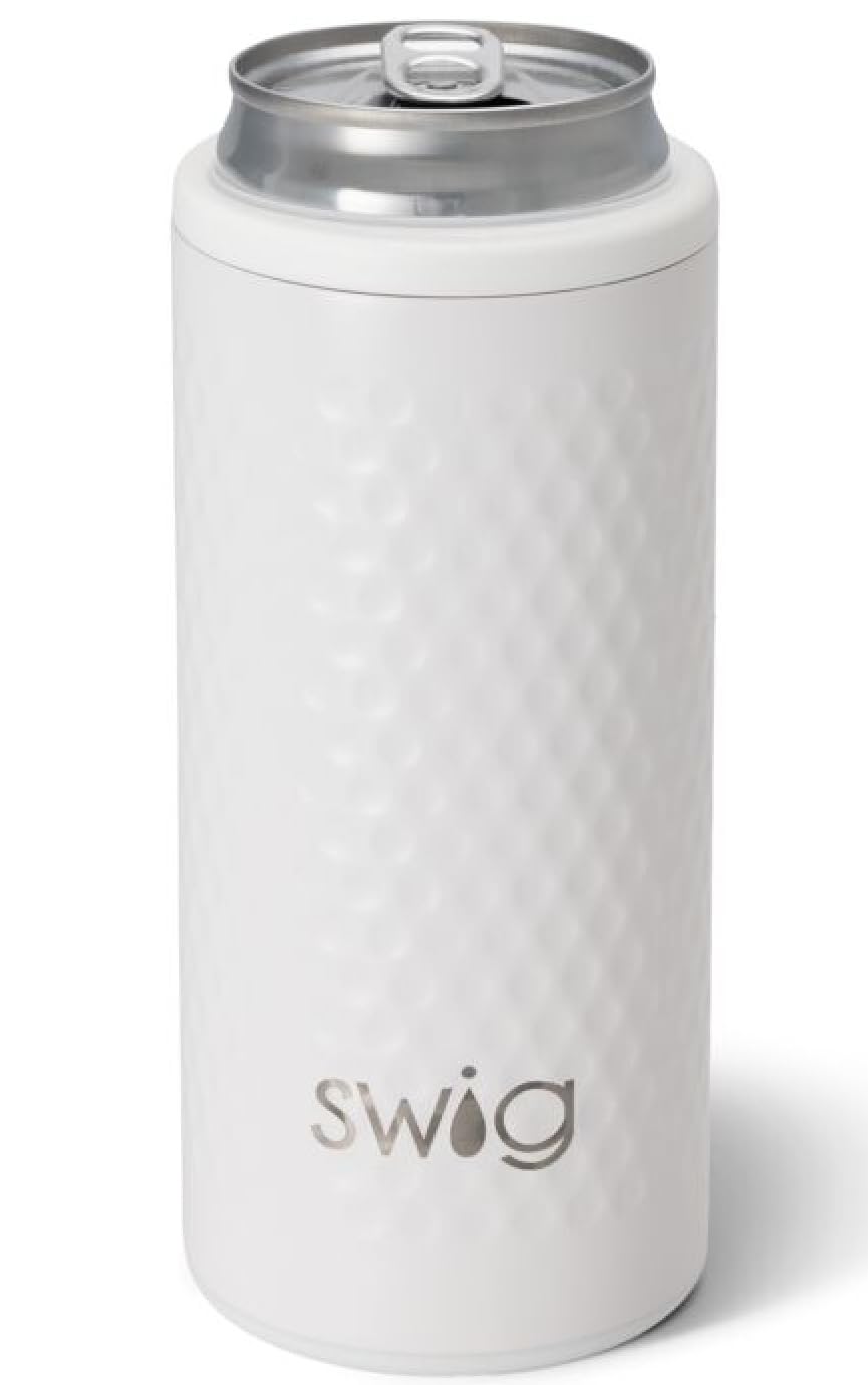 Swig Life Skinny Can Cooler, Stainless Steel, Dishwasher Safe, Triple Insulated Slim Can Sleeve For 12Oz Tall Skinny Can Beverag