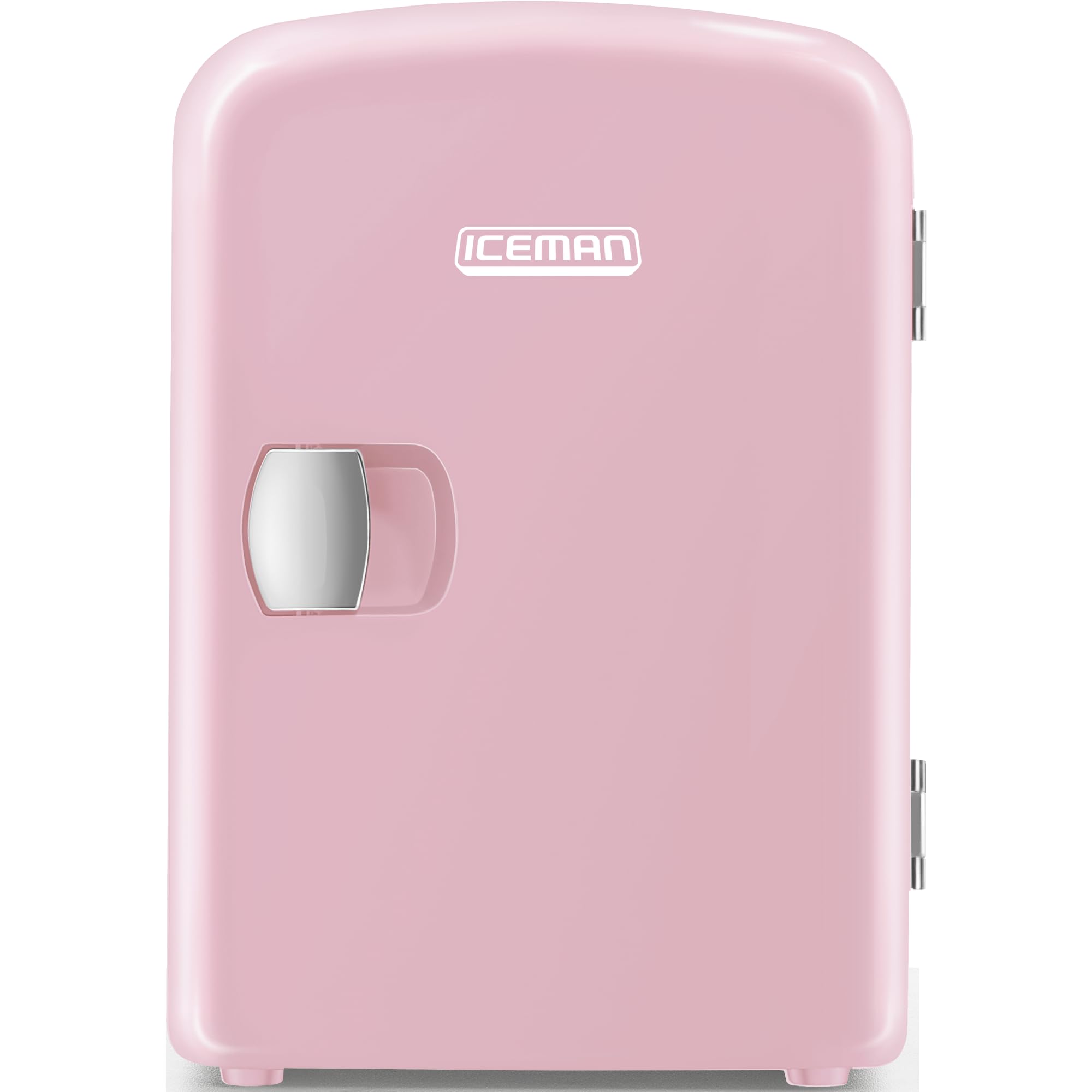Chefman - Iceman Mini Portable Pink Personal Fridge Cools Or Heats & Provides Compact Storage For Skincare, Snacks, Or 6 12Oz Ca