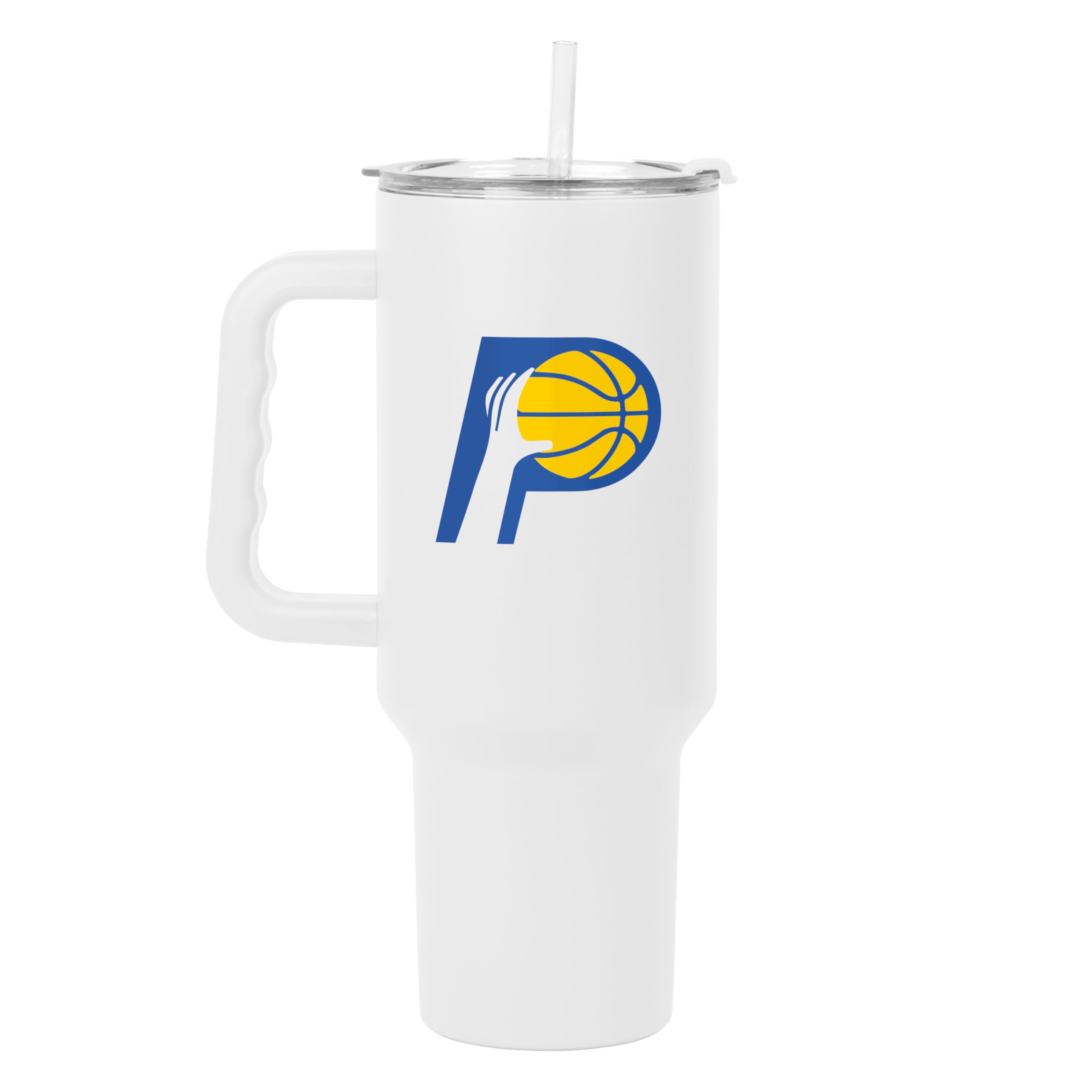 FANMATS NBA Indiana Pacers City Edition 40 oz Stainless Steel Handled Tumbler  Durable Double Wall Powder Coat Finish, Fits Mos