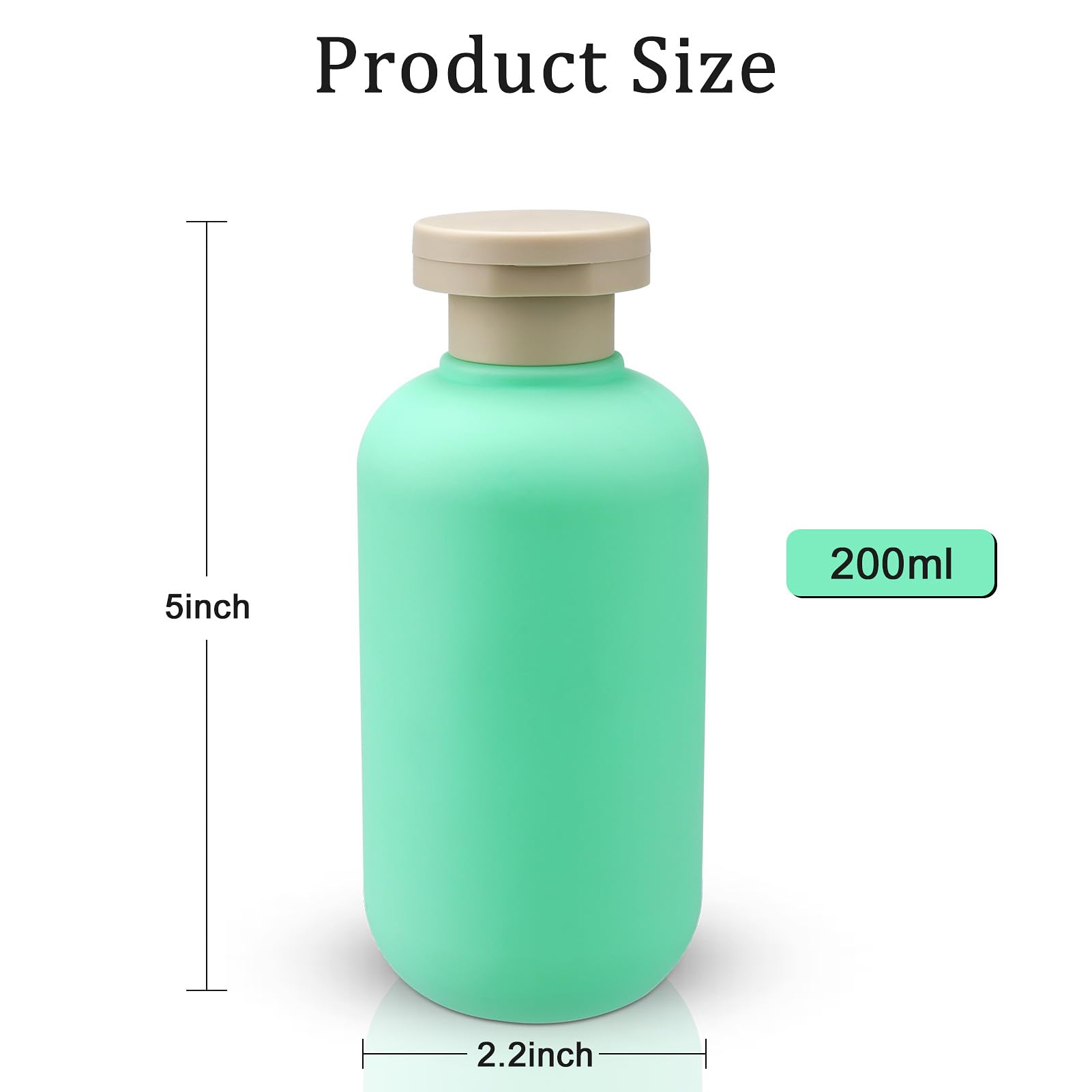 Wowang Squeeze Bottles For Liquild 6.7Oz/200Ml Travel Shampoo And Conditioner Bottles For Toiletries Plastic Bottles With Flip C