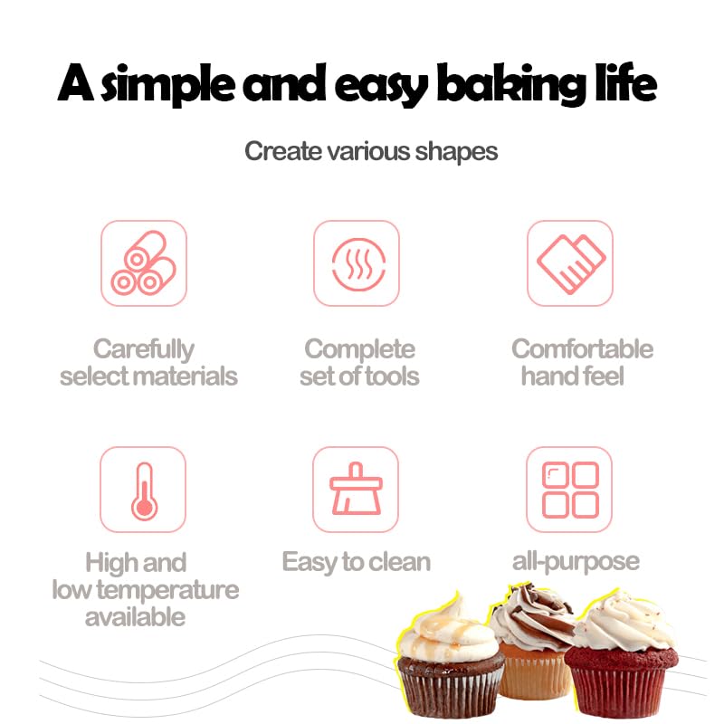 48-Piece Numbered Piping Tips, Cookie Icing Tips, Cookie Decorating Kit, Cake Decorating Tips For Cupcakes Cookies, Cake Supply