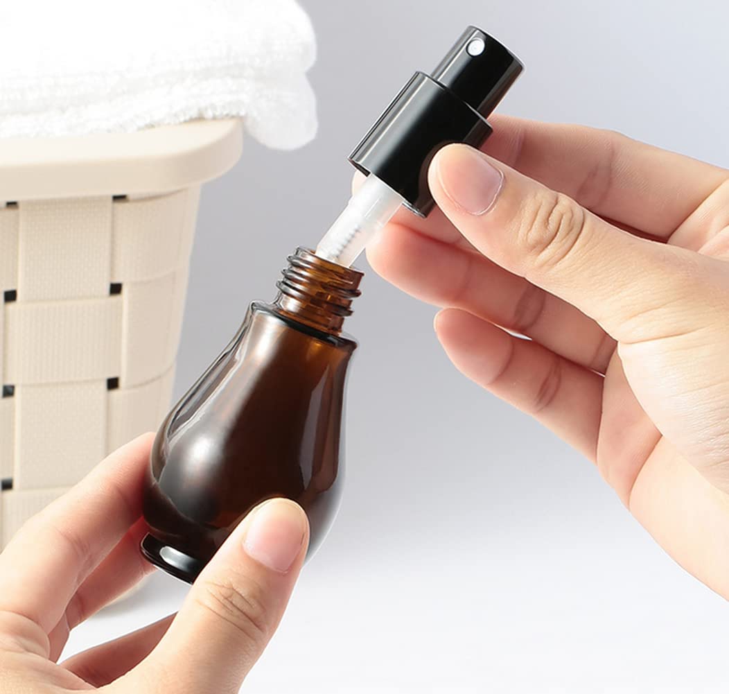 2Pcs 100Ml Amber Glass Travel Bottles Cosmetic Cream Pump Bottle Travel Size Pump Dispenser Lotion Dispenser Bottles Cosmetic Co