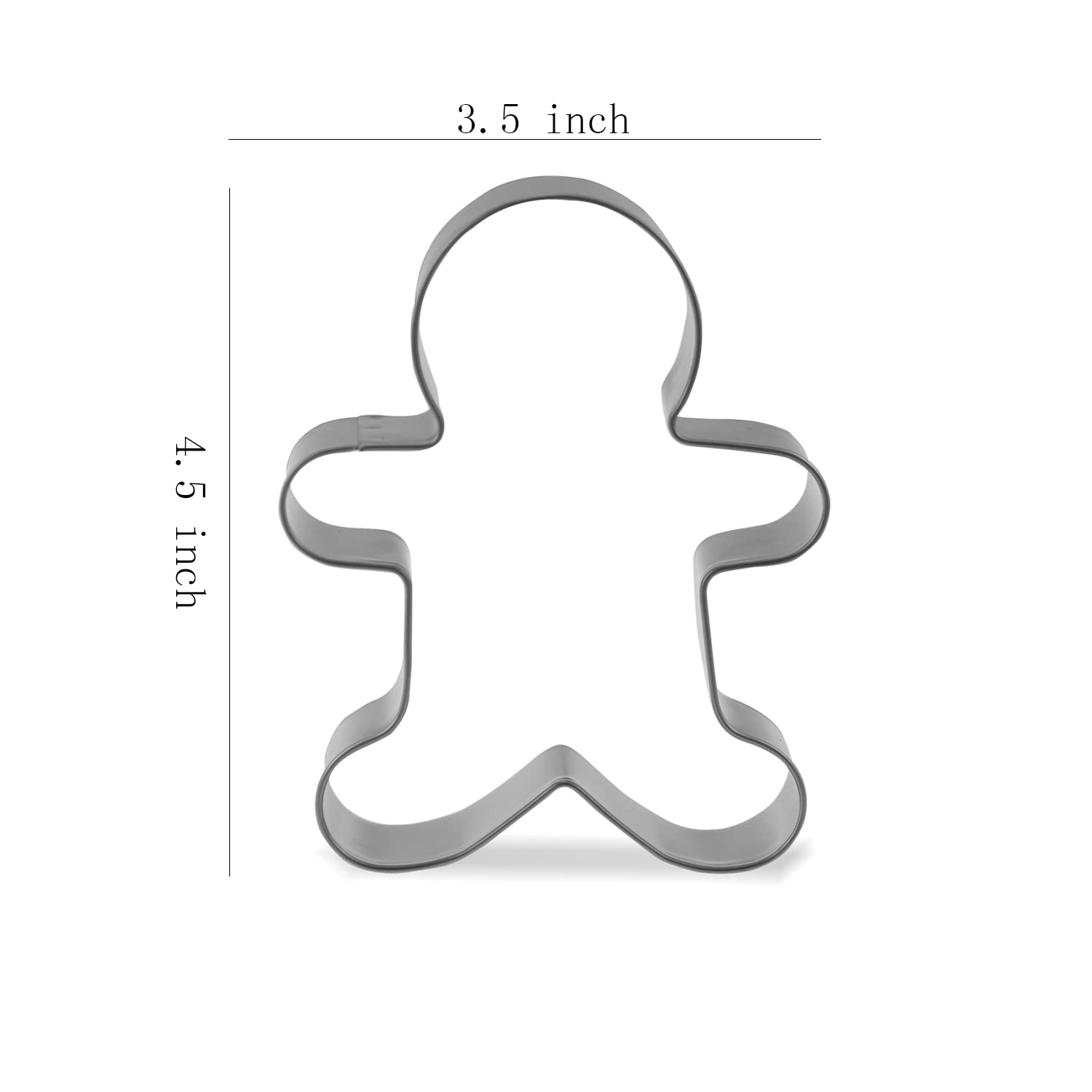 4.5 Inch Gingerbread Man Cookie Cutter - Stainless Steel