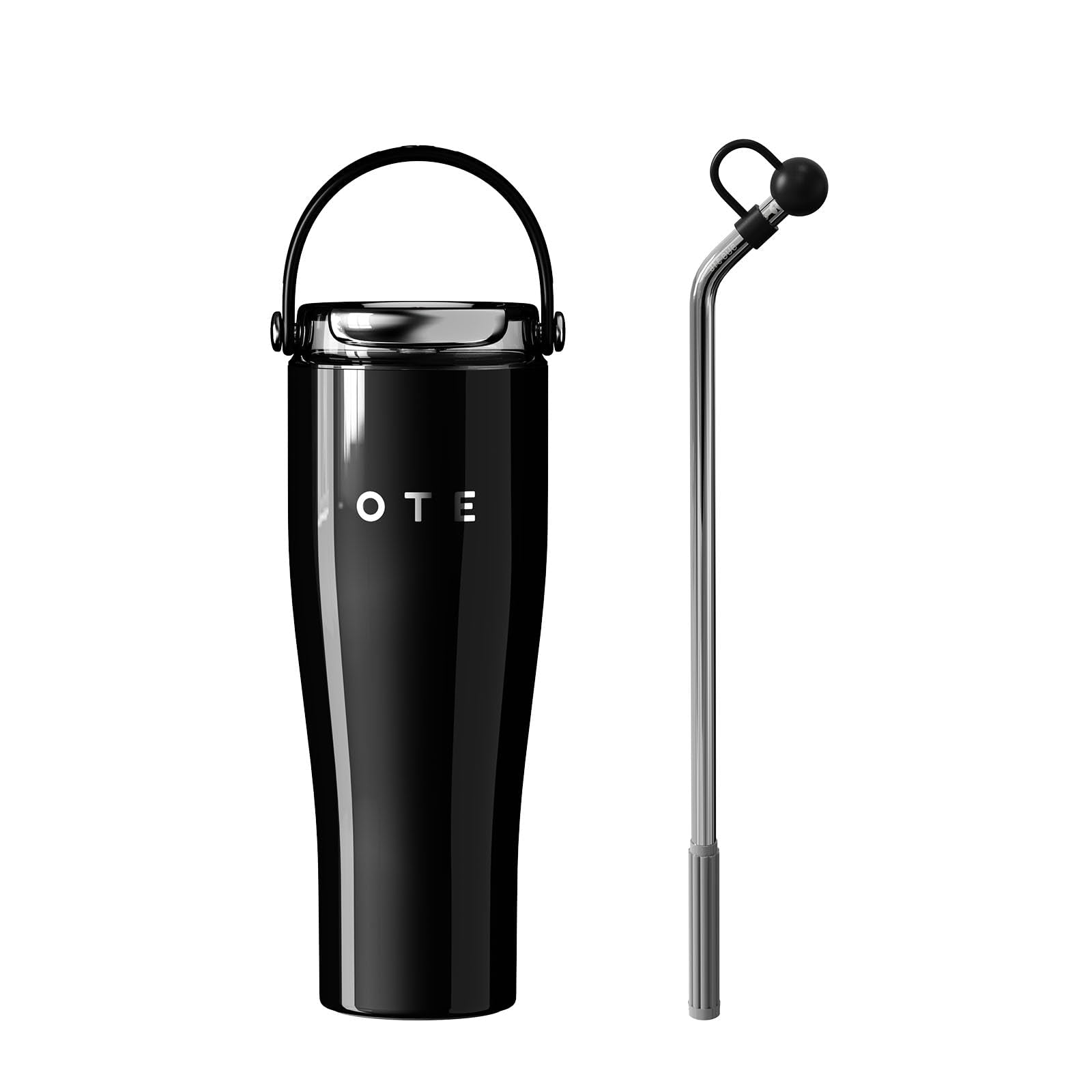 OTE 30OZ Tumbler with Handle, 316 Stainless Steel Water Bottle with Straw, 800ML Vacuum Insulated Bottle, Insulated Travel Mug, 