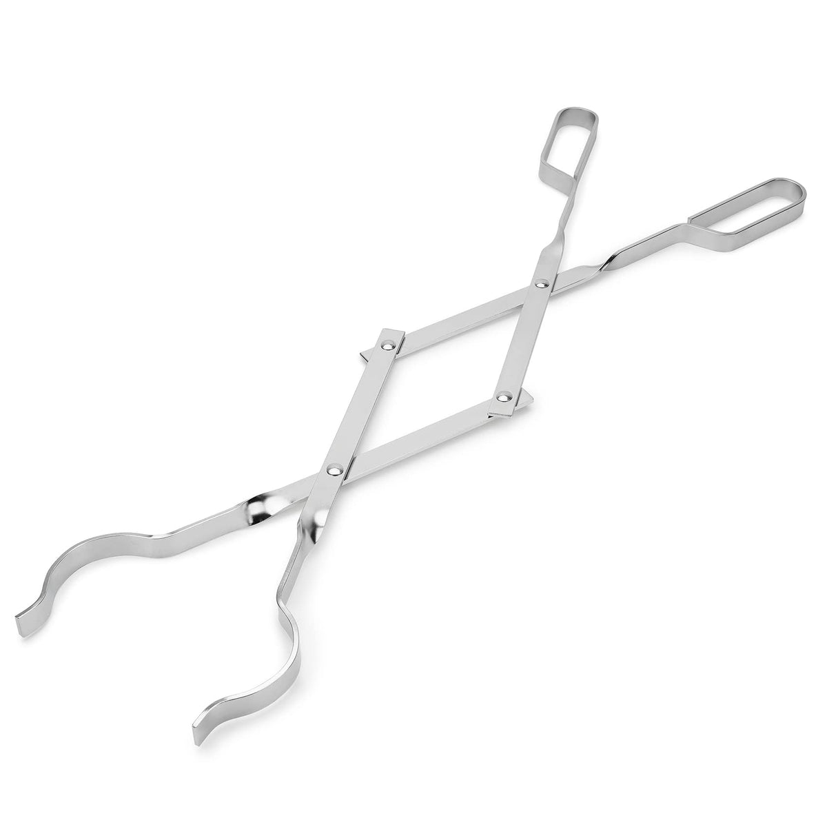 Stanbroil Stainless Steel Firewood Tongs, 26'' Outdoor Campfire Fireplace Tongs, Log Grabber
