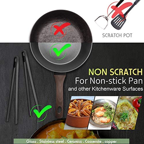 2 Pieces 11.8 Inch Silicone Trivet Tongs For Cooking Silicone Tongs Kitchen Utensils Heat Resistant Non-Stick Silicone Food Tong