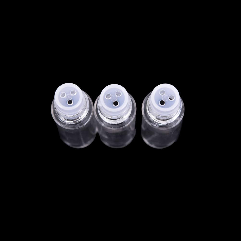 Yiphates 20Pcs Mini Clear 3ml Loose Powder Container Plastic Bottle Empty Cosmetic Sifter Loose Powder Jars Container Refillable Bottle