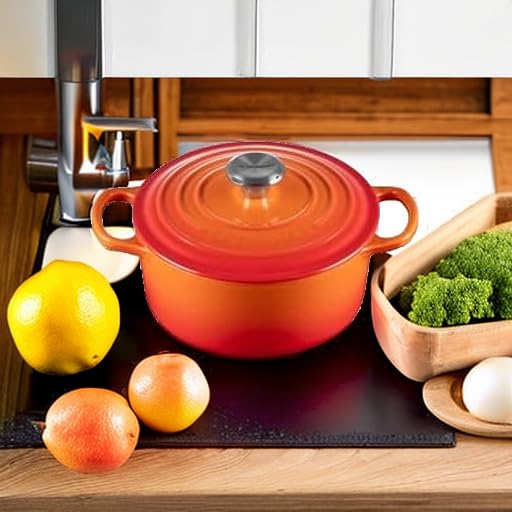 Le Creuset Enameled Cast Iron Signature Round Dutch Oven, 2 Qt., Flame