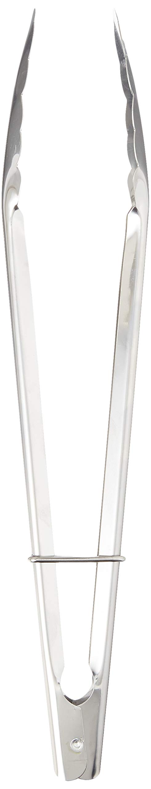 Chef Craft Set Of 2 (1-9'' & 1-12'') Stainless Steel Clam Shell Food Service Tongs With Sliding Rings. Quality Construction, Dis