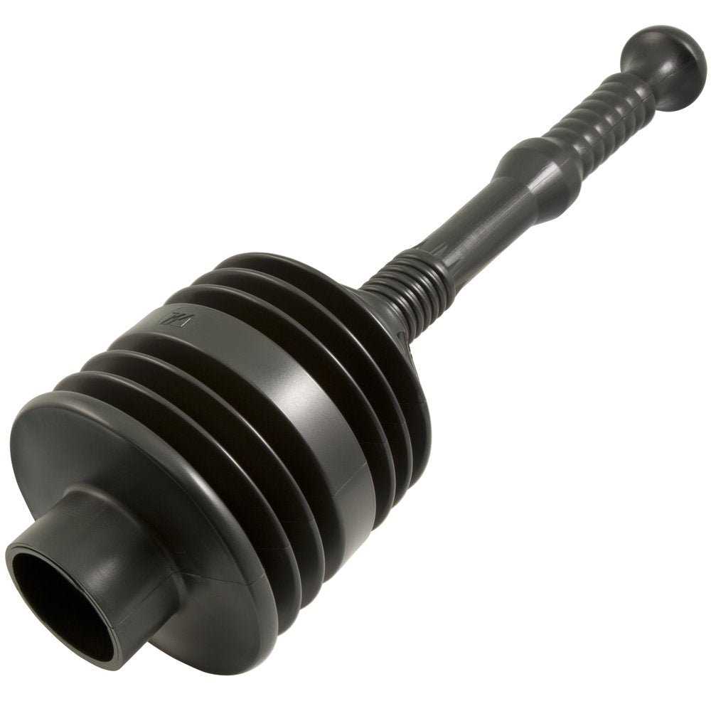 Plumbcraft 7505900 Heavy Duty Toilet Plunger - Bellows Style Can Clear Even Stubborn Blockage With Minimal Effort, Black