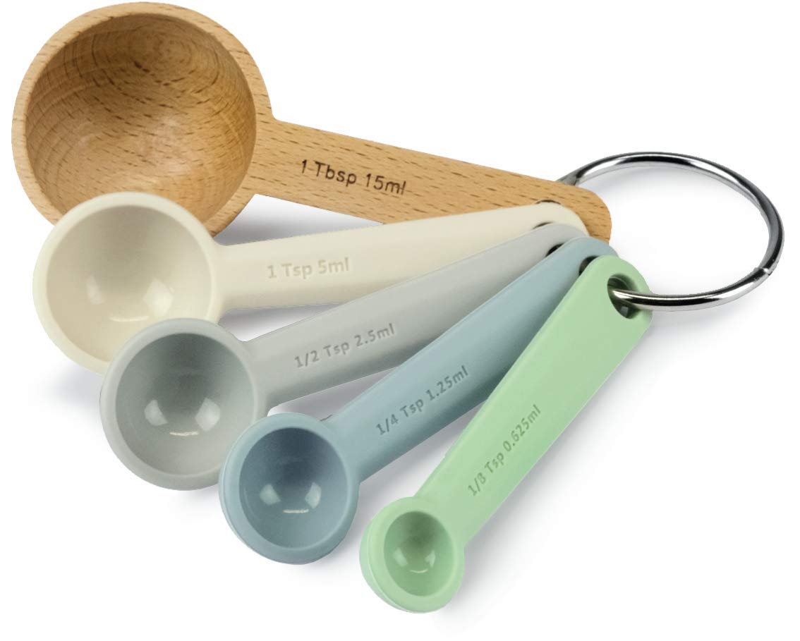 Zeal Measuring Spoon Set, Silicone, Neutral Multi, 11 X 4.7 X 5.5 Cm