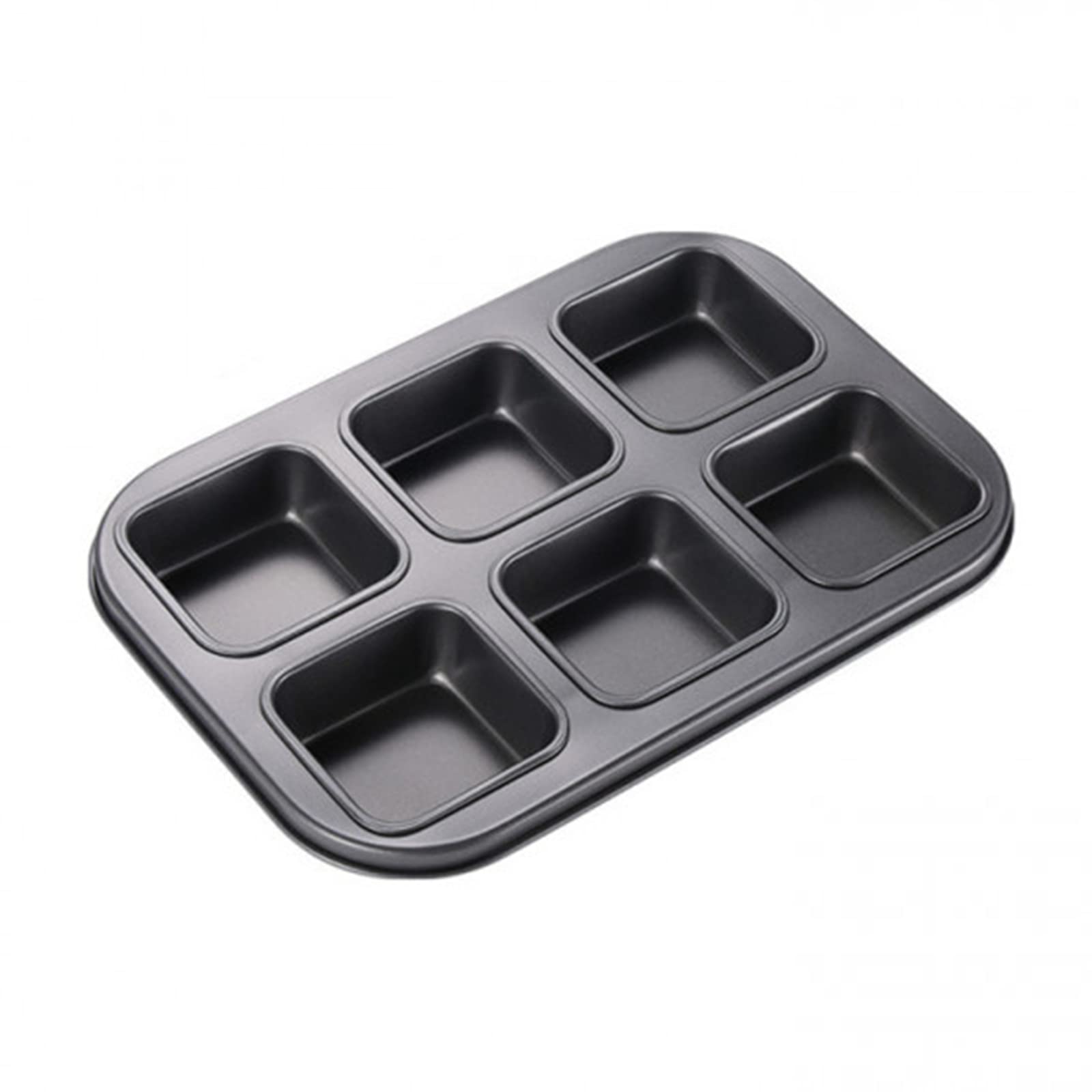 Elesinsoz 6 Cup Brownie Bar Pan Square Muffin Cupcake All Edge Corner Individual With Dividers Nonstick Cornbread Mini Small Bre