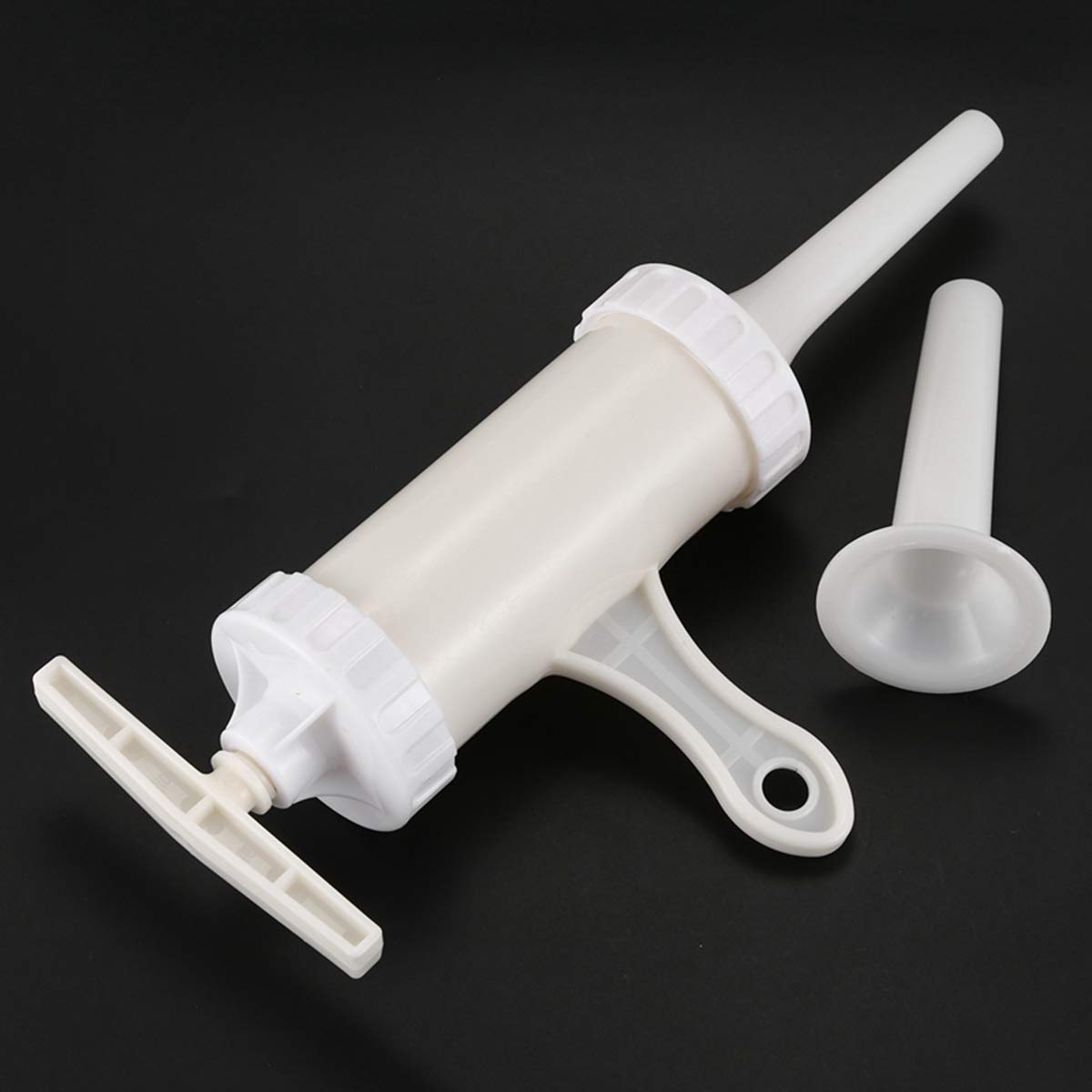 Liebhome Food Grade Quality Manual Sausage Maker, Sausage Stuffer Meat Filler Hand Operated Salami Maker(With 2 Funnel, 5/8''And