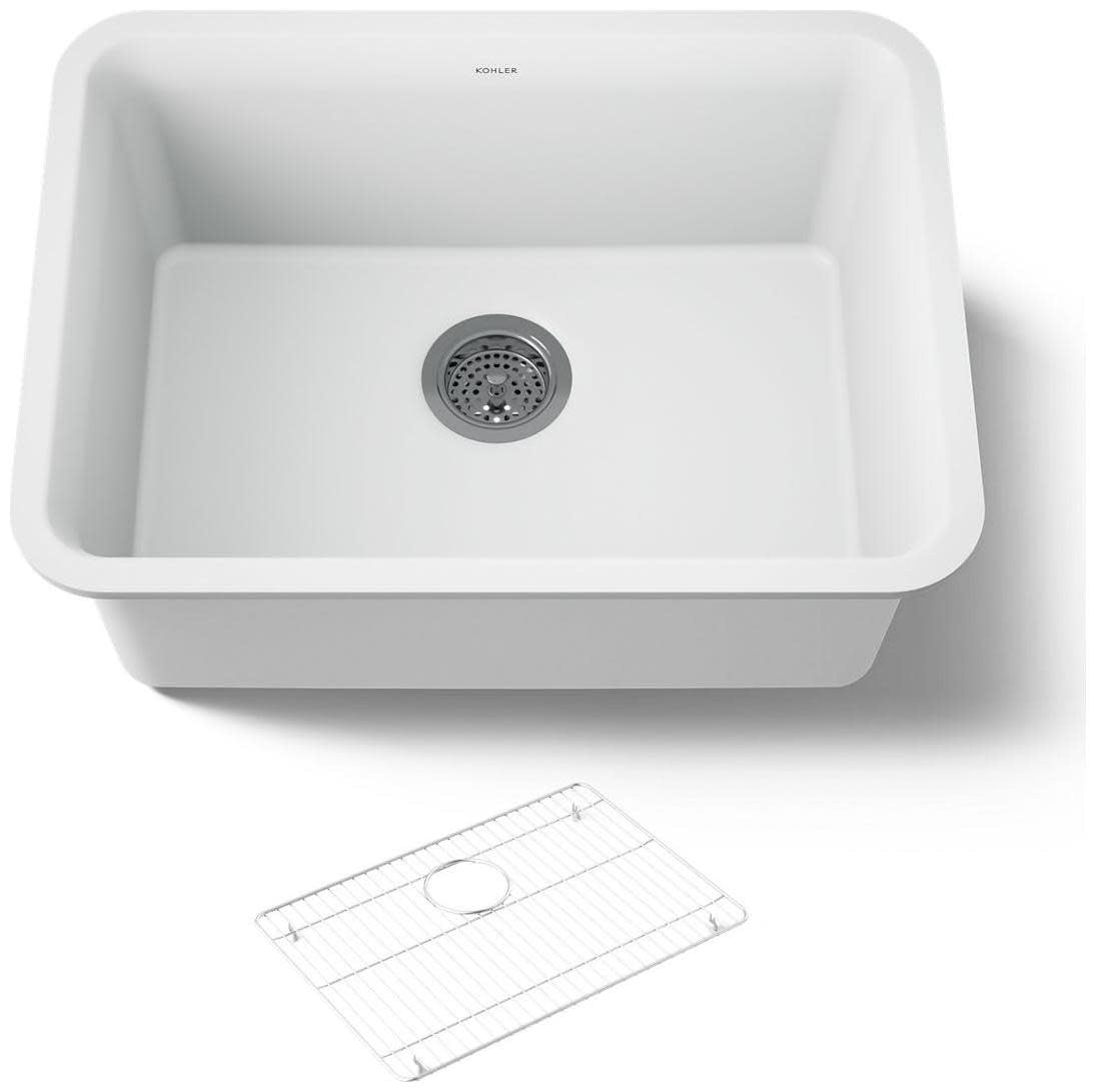 KOHLER 28001-CM6 Cairn Sink, 24 in, Matte White