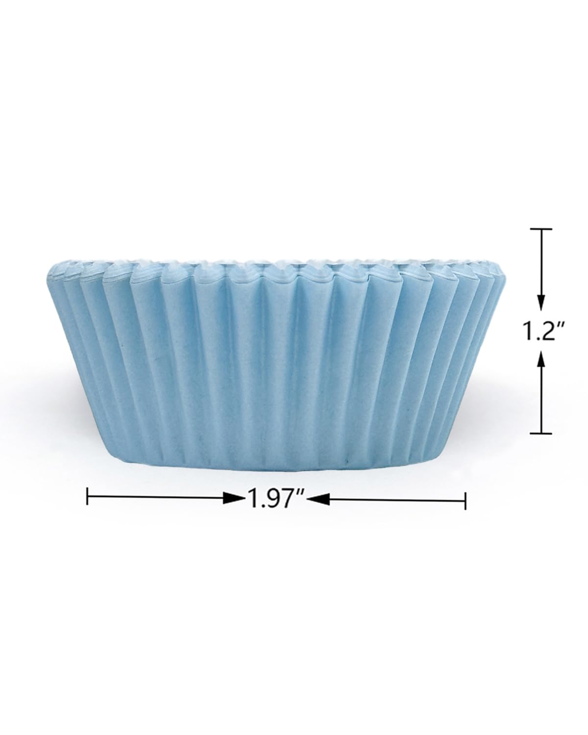 Qiqee 300 Counts Cupcake Liners Cupcake Cups Food Grade 6 Solid Blue Colors Cupcake Papers Muffin Baking Cups Cupcake Wrappers (