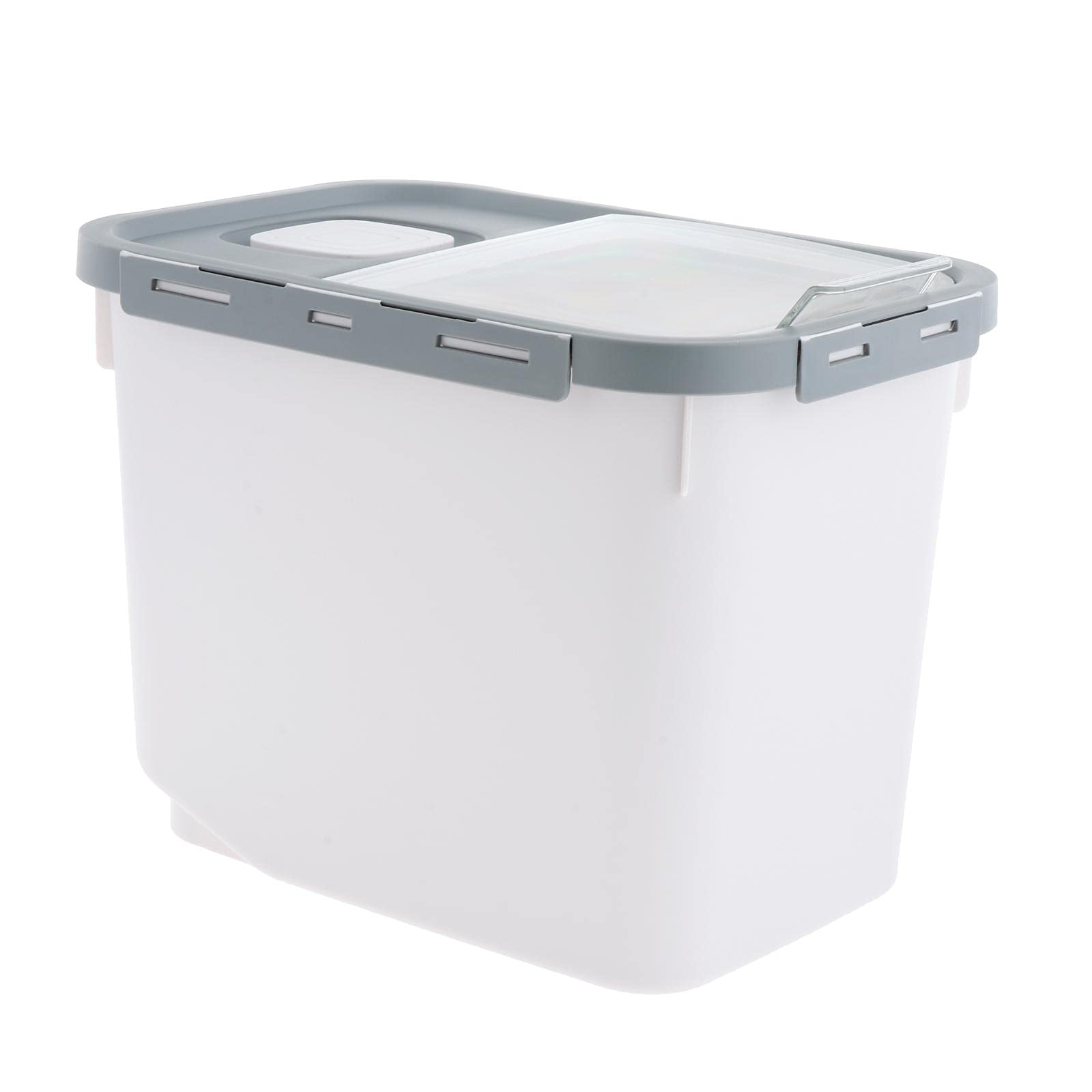 Ujeavette 20Kg Rice Storage Container Cereal Dry Food Rice Storage Container White
