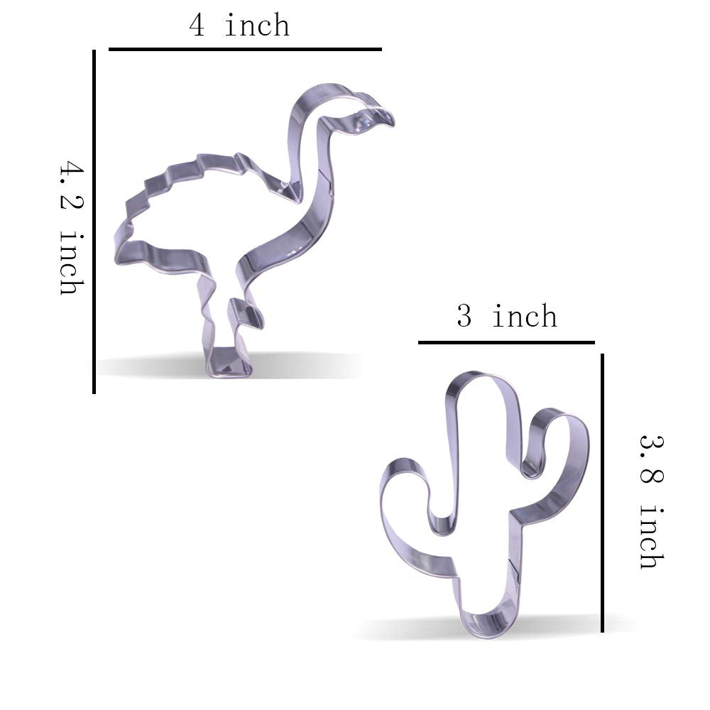 Keewah Hawaiian Tropical Cookie Cutter Set, 10 Piece, Stainless Steel