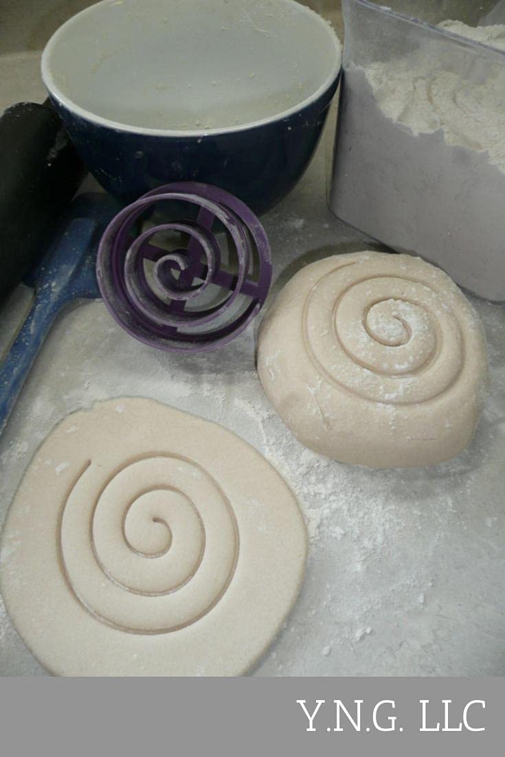 Yngllc Swirl Design Pattern Concha Cutter Mexican Sweet Bread Stamp Made In Usa Pr4393 Purple