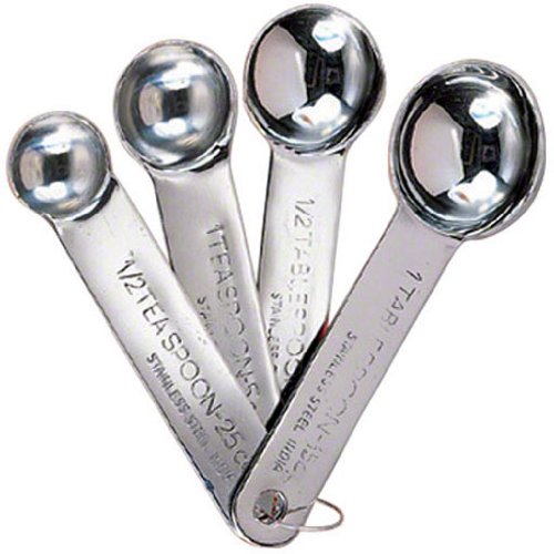 American Metalcraft Stainless Steel Measuring Spoons (Set Of 4),Silver