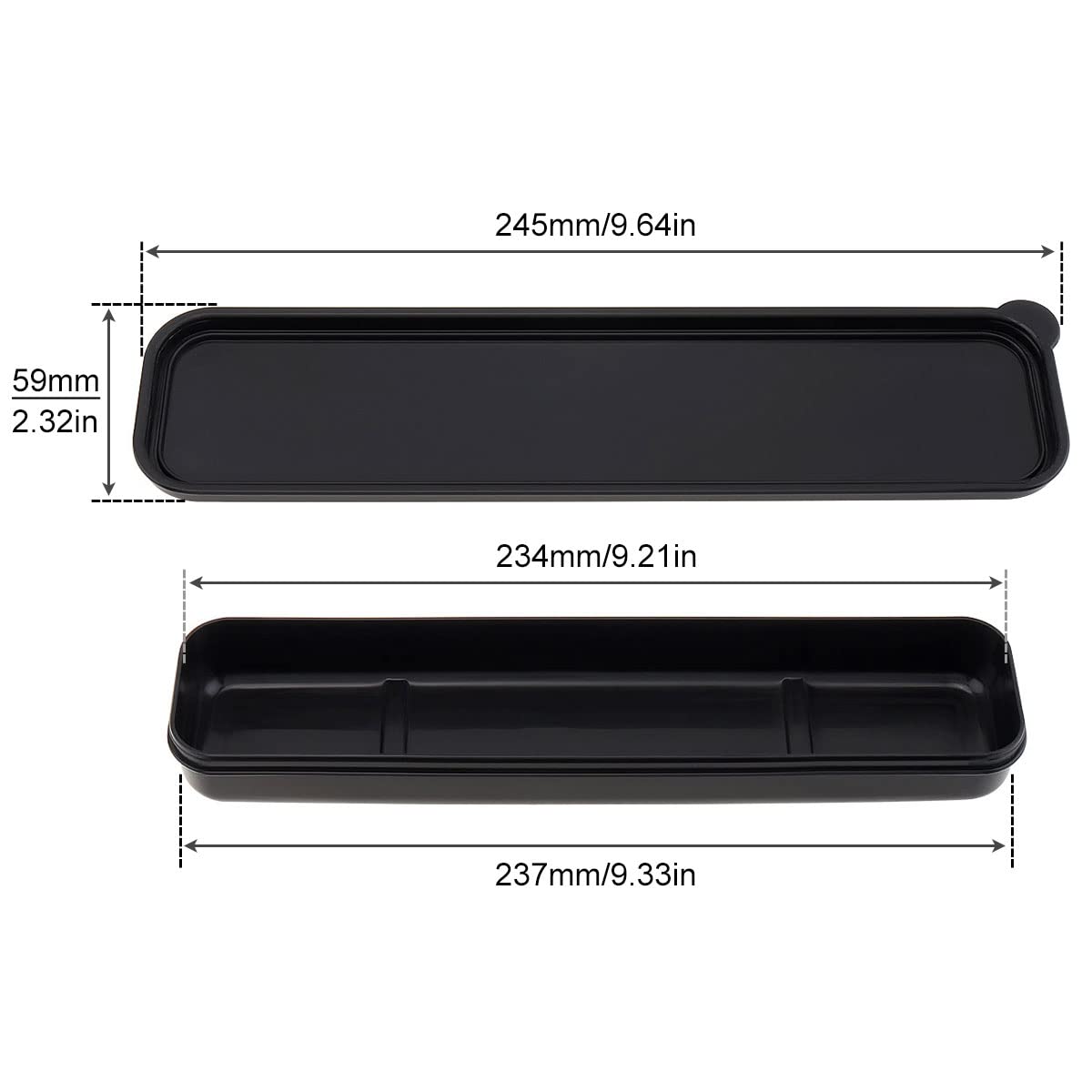 Origlam Portable Flatware Box Travel Tableware Storage Case, Simple Tableware Storage Box Case For Cutlery Kit (Black)