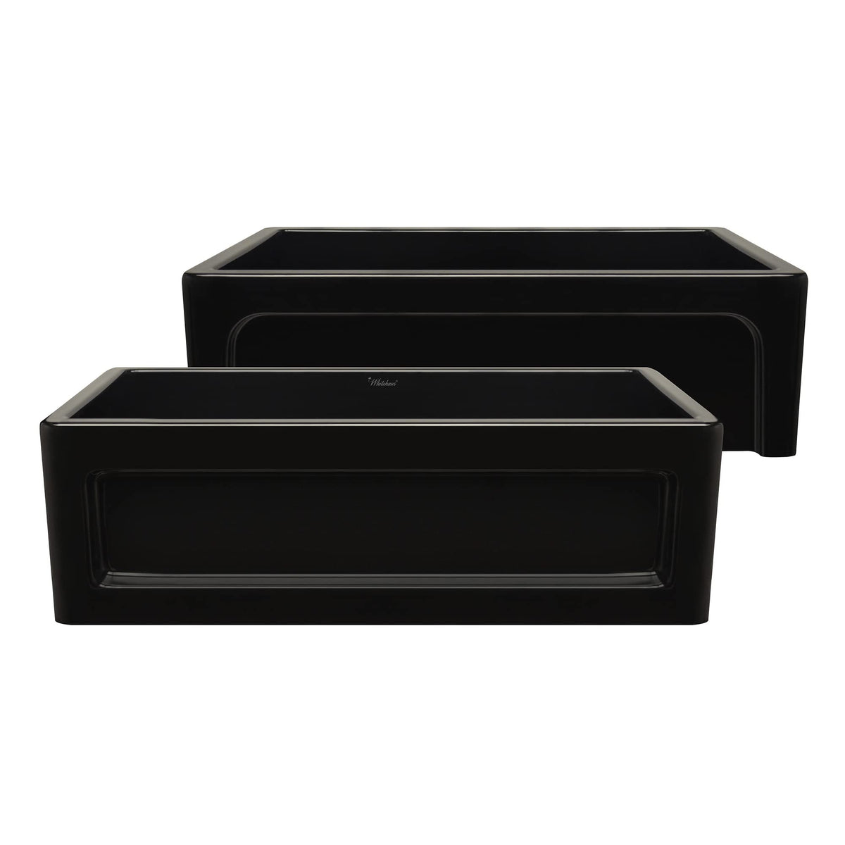 Whitehaus Collection Whq5550-Black Glencove 33'' Front Apron Fireclay Kitchen Sink, Black