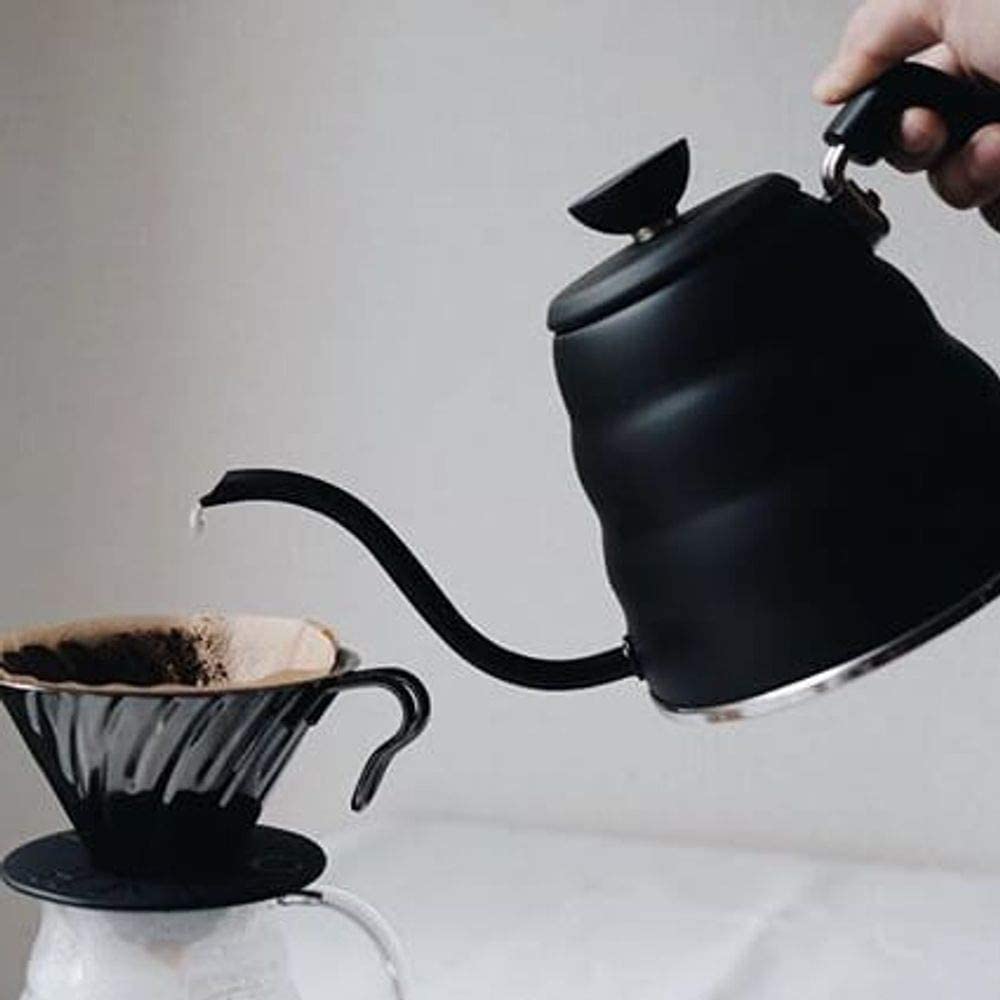 Hario V60 ''Buono'' Gooseneck Coffee Kettle  1.2L  Stainless Steel  Matte Black