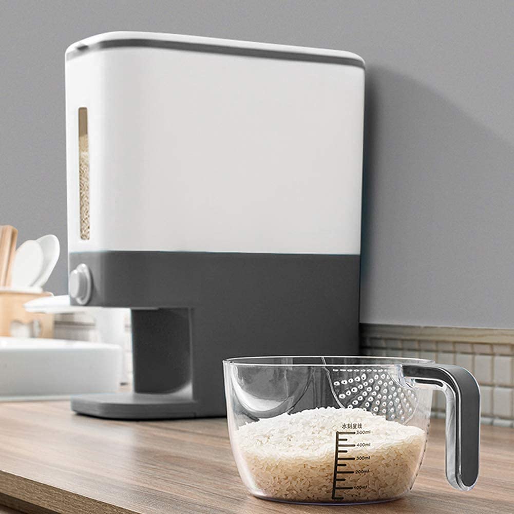 Olpad Rice Dispenser, Plastic Food Stroge Container, Large Food Storage Container Storage With Lid, Moisture Proof Household Cer