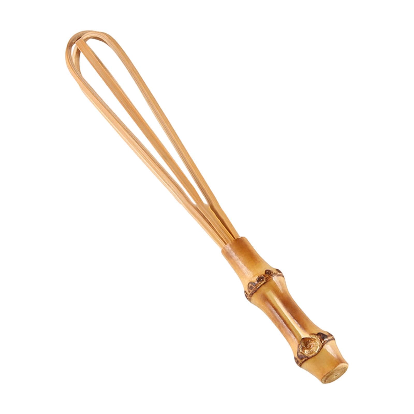 Ecomistiq Bamboo Egg Whisk Convenient Egg Beater For Frothing Whisking Baking Supplies | Cooking Utensils | Kitchen Tools & Gadg