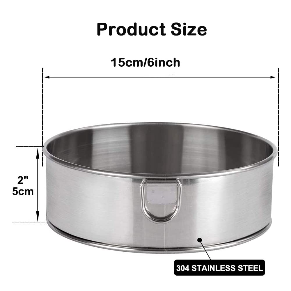 Utoolmart Flour Sifter, Stainless Steel Fine Mesh Strainers Flour Sieve, Dia 6 Inch 60 Mesh Home Kitchen Round Sifter For Baking