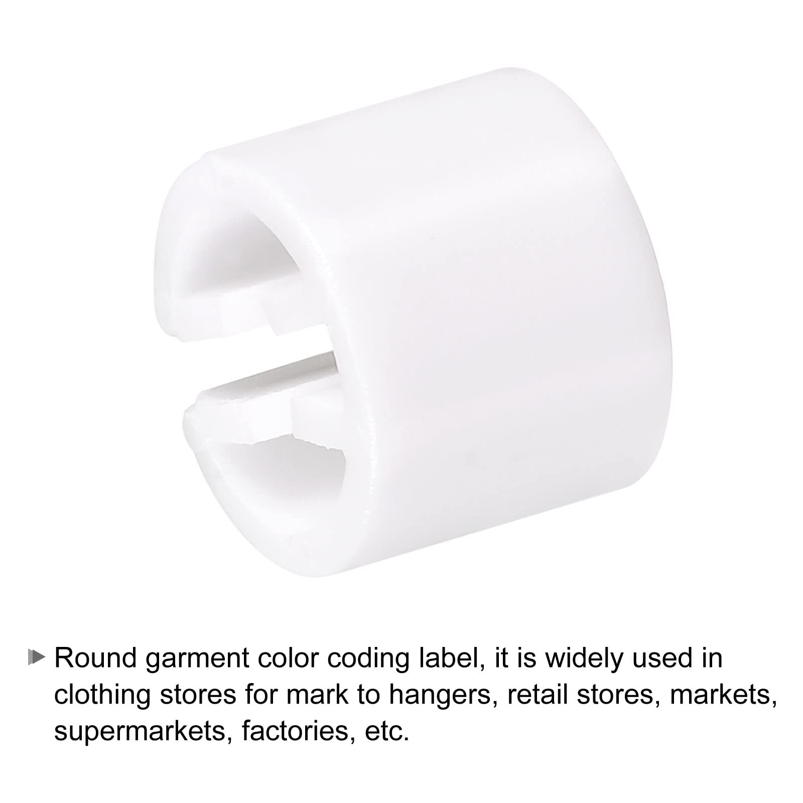 Meccanixity Clothes Hanger Marker Blank Fit 3.5Mm Rod For Garment Color Coding White Count 300