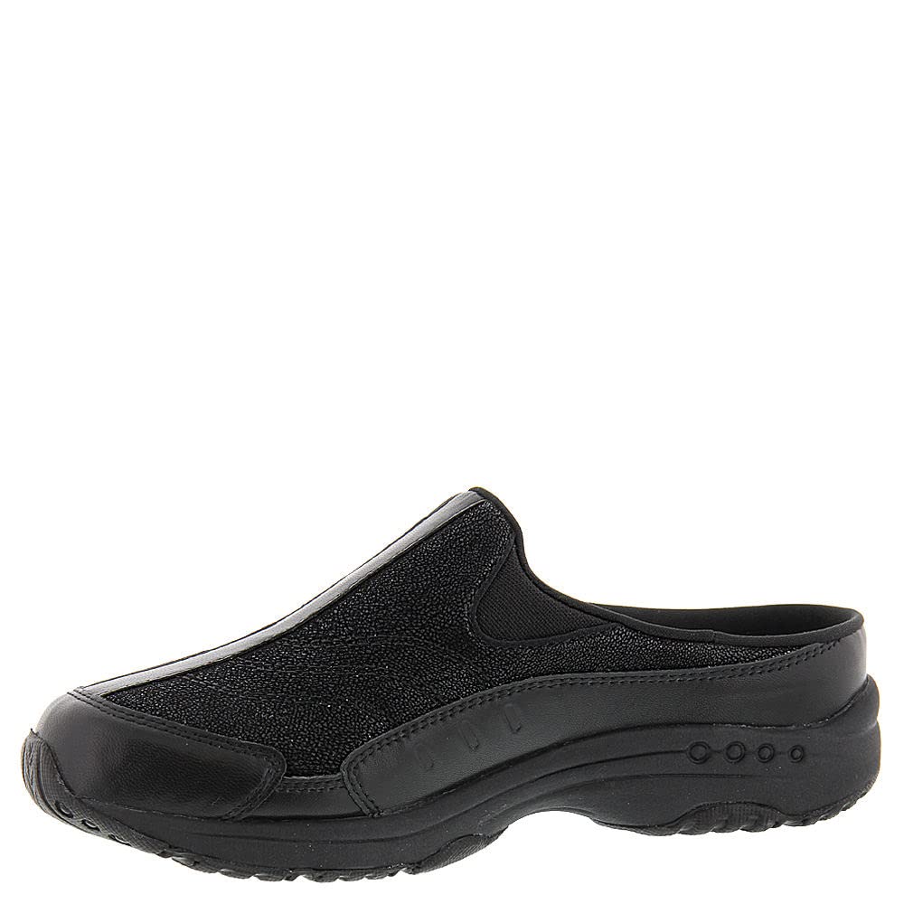 Easy Spirit Womens Traveltime481 Mule, Black-Glitter, 8 Wide