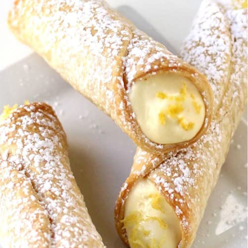 Kddom 5 Pcs Stainless Steel Cannoli Tubes Molds,Non-Stick Cream Danish Pastry Baking Molds For Croissant Shell,Cream Roll,Pastry