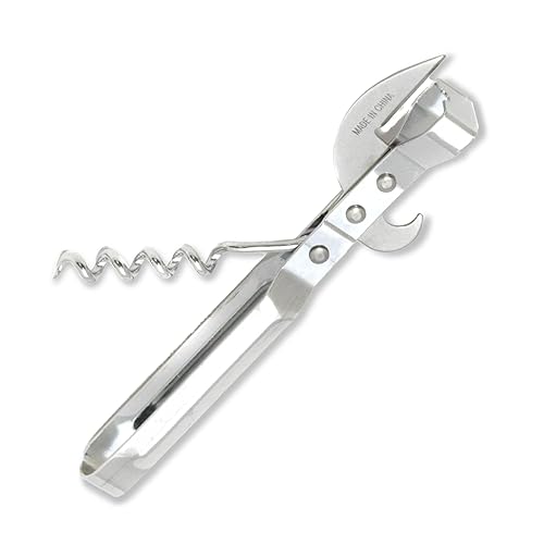 Chef Craft Select 3-In-1 Can Opener, 6 Inches In Length, Stainless Steel