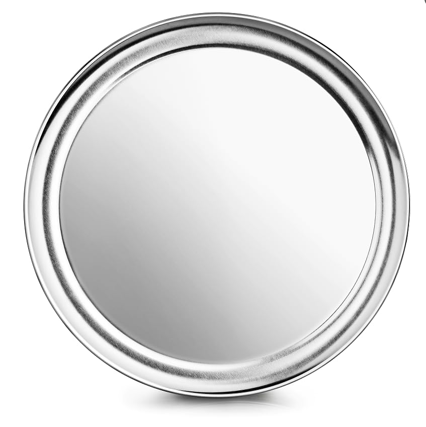HGLuKGO Pizza Pan, Pizza Pan for Oven, Aluminum Pizza Tray, Thick Round Pizza Plate Pizza Baking Sheet, Easy Clean & Dishwasher 