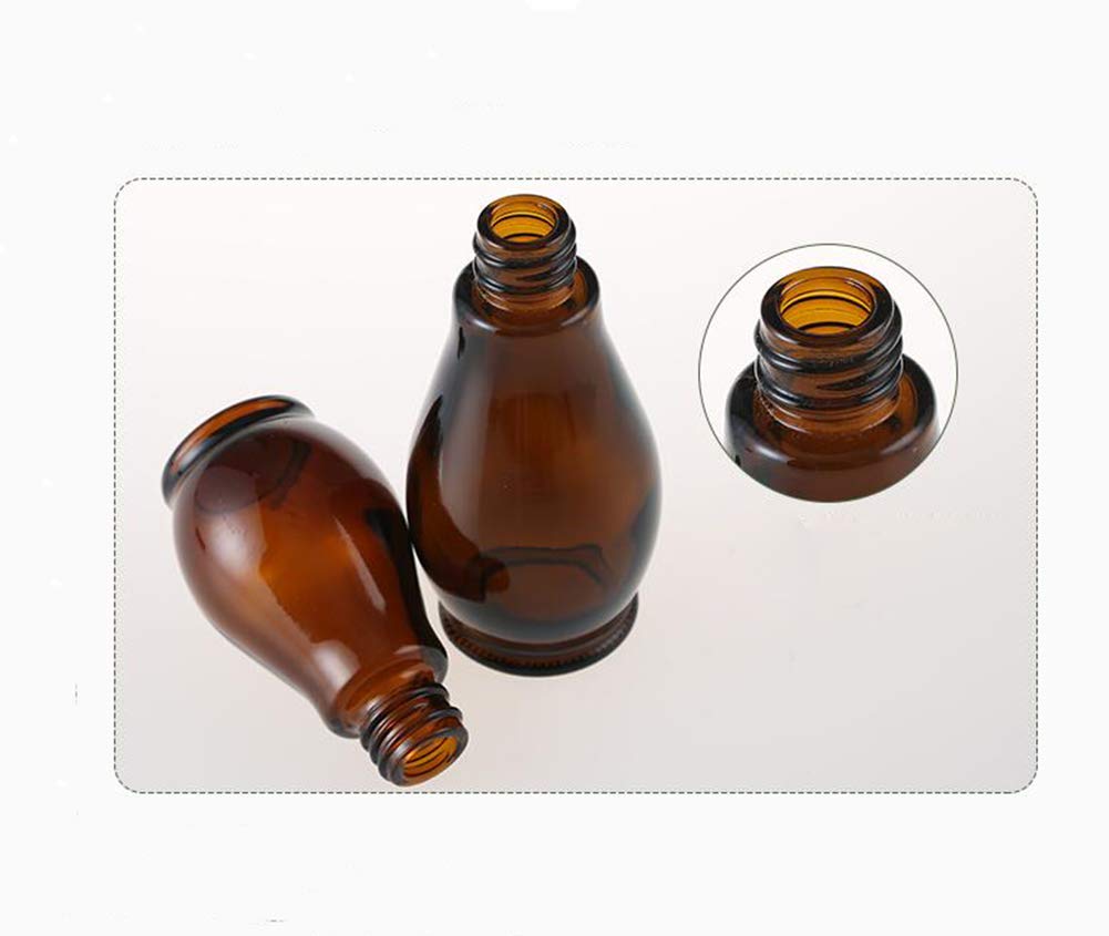 Upstore 3Pcs Empty Refillable Amber Glass Spray Bottle Jars With Black Cap Cosmetic Vials Sample Packing Storage Containers Fine