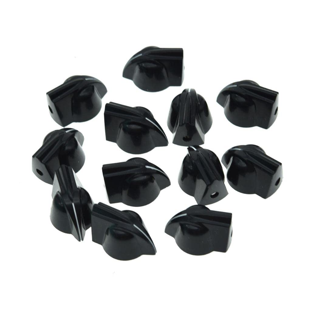 Dopro 12-Pack 14 Universal Vintage Raised Mini Chicken Head Knobs Small Size Guitar Bass Potentiometer Knobs Amplifier Knob Effe