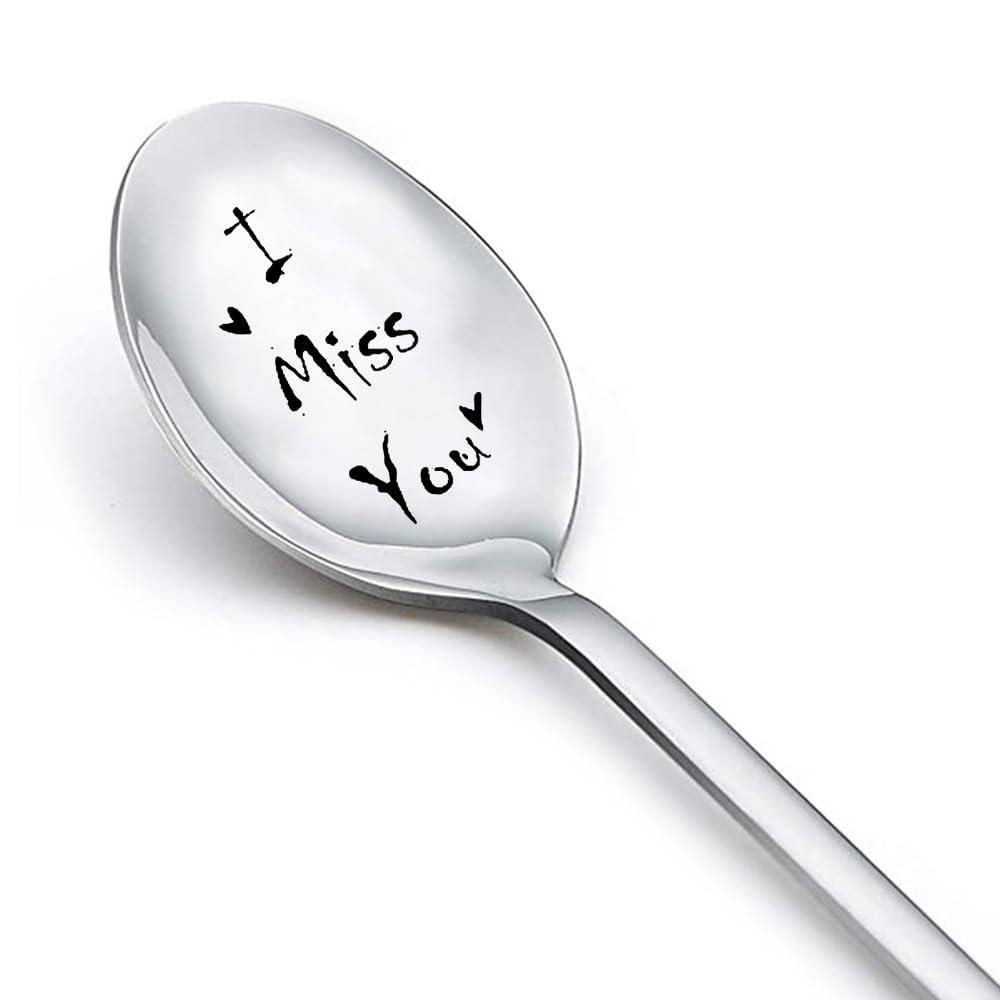 I Miss You Gifts Spoon For Him Her Long Distance Relationship Gifts For Men Boyfriend Husband Birthday Gift From Wife Girlfriend