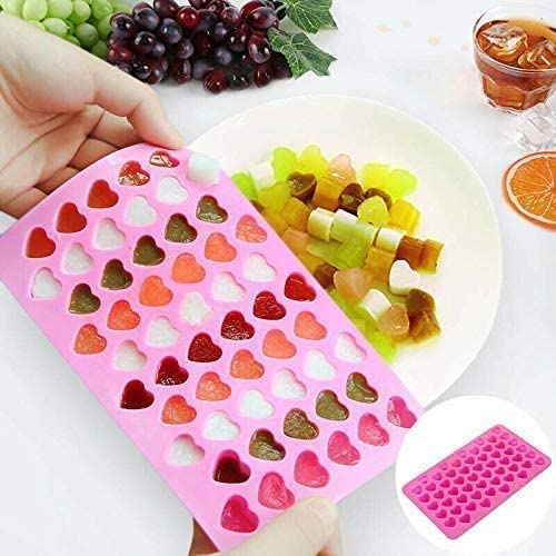 MoldBerry Chocolate Mould Heart Shape Silicone Molds Non-Stick Chocolate Candy Ice Tray Jelly Sweets Molds, DIY Wax Melt Baking