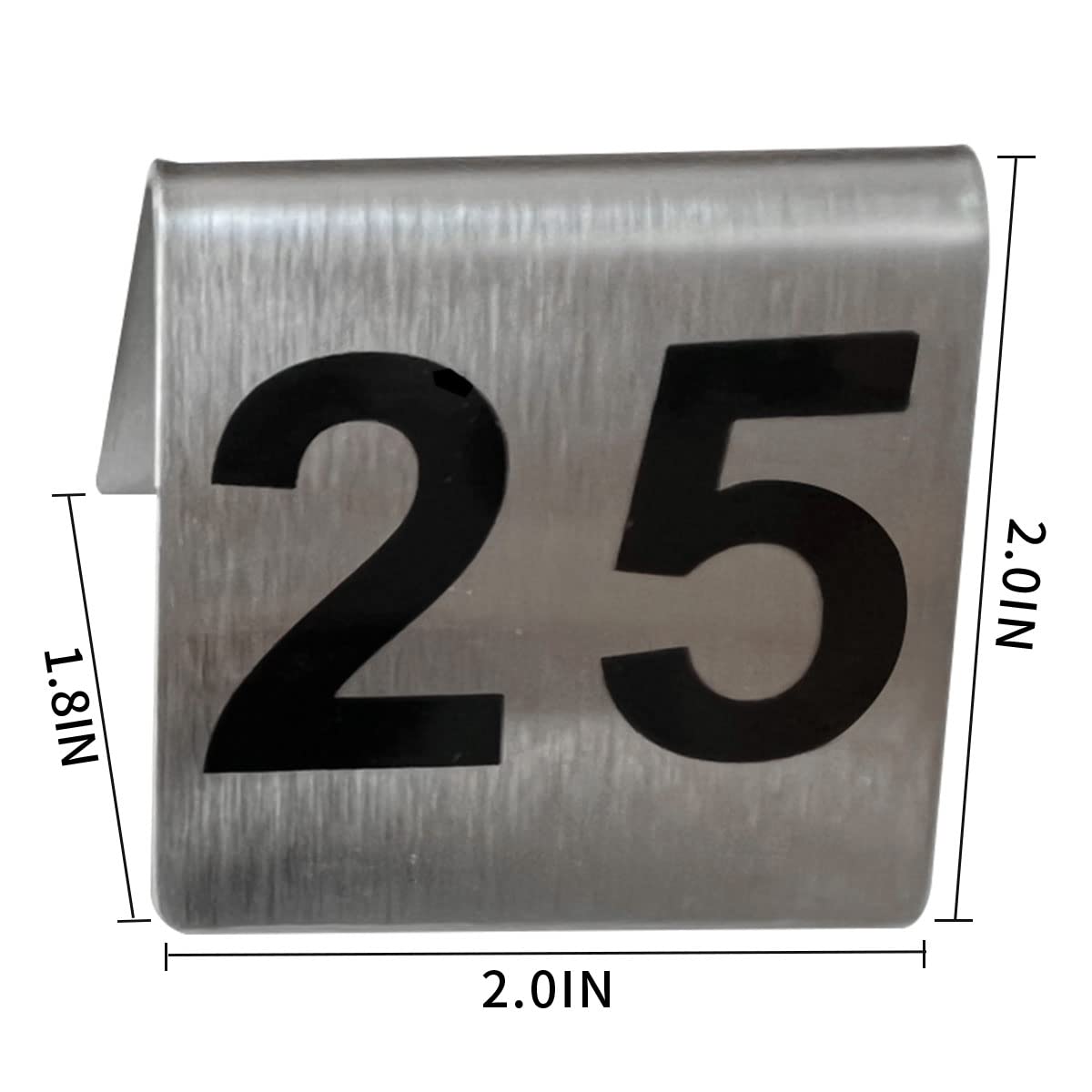 Kaimex Table Numbers 1-25 Stainless Steel Restaurant Table Numbers