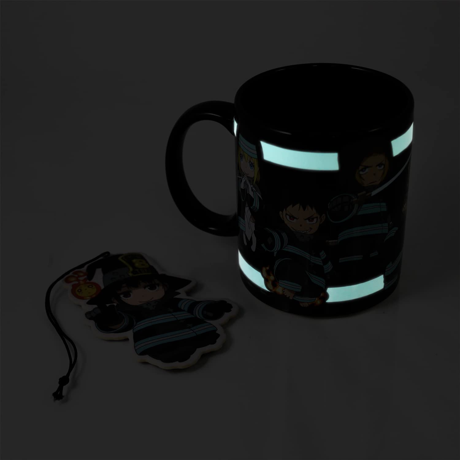 Stunned Mind Fire Force Fire Company 8 Glow in the Dark 11 oz Coffee Mug - Knights of the Ashen Flame Beware, Shinra & Friends U