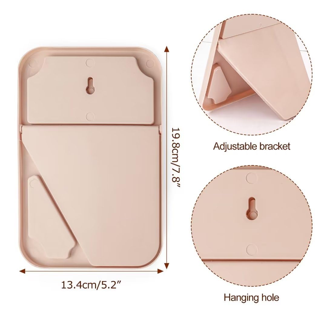 Yatnks 8-Inch Table Desk Vanity Makeup Mirror, Simple Portable Travel Mirror With Stand, Standing And Wall Hanging Dual-Use, Pin