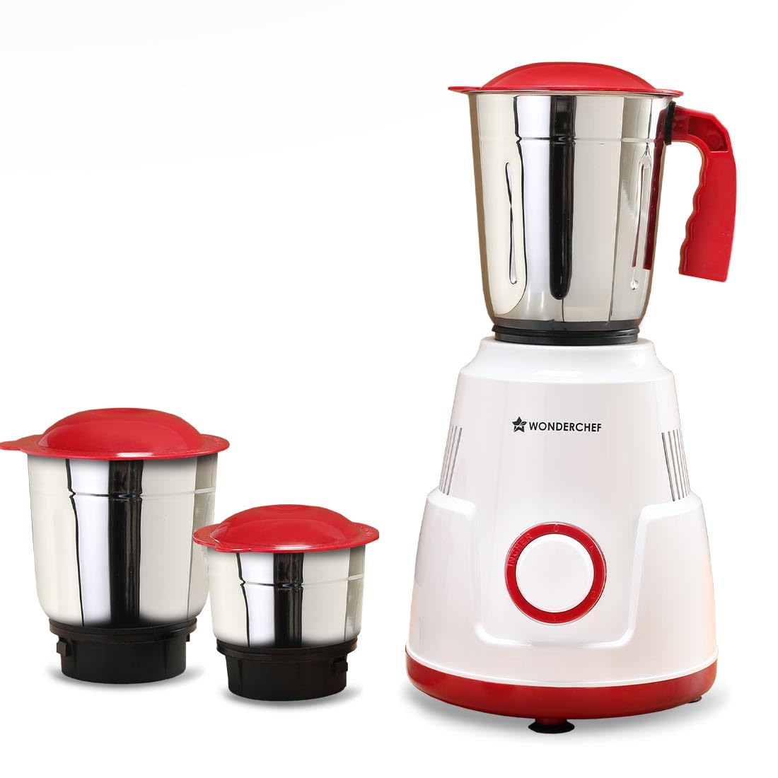 Wonderchef Robo Mixer Grinder | 3 Jars For Blending, Dry Grinding, Chutney Grinding | Low Friction | Low Noise | Conserves Power