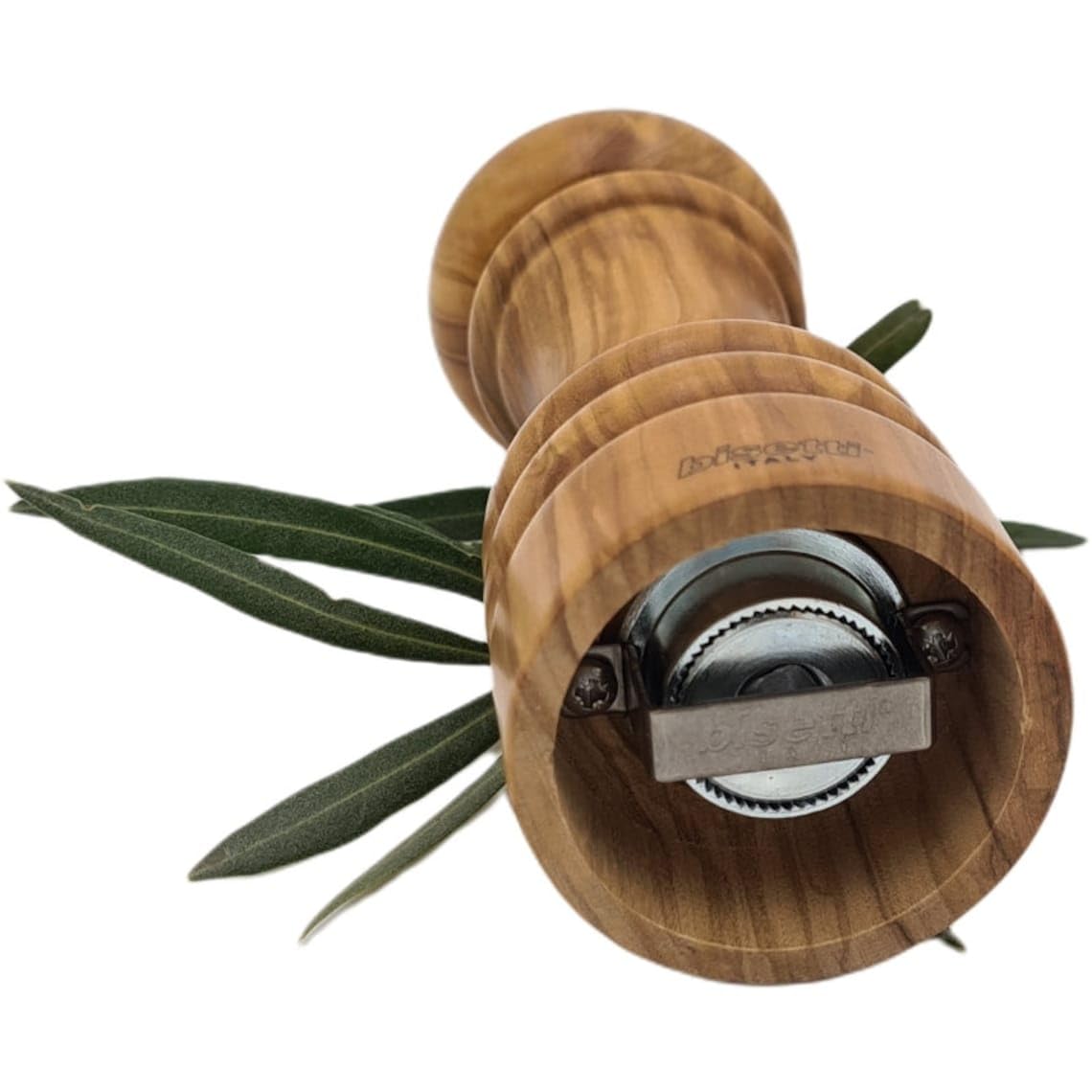 Bisetti Imperia Adjustable Salt Mill Grinder, 6.5 Inch, Brown